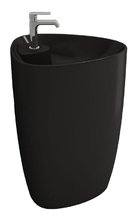 Раковина Bocchi Etna моноблок 1337-004-0126, 58 см, фарфор, черная матовая