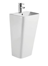 Раковина CeramaLux Серия N G-302 44 x 38 x 83.5 см напольная, прямоугольная, белый