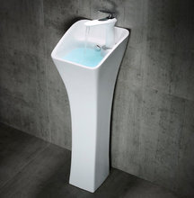 Раковина CeramaLux Серия N M9012, 27 см, напольная, белый