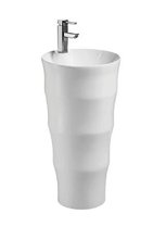 Раковина CeramaLux Серия N G-308 42 x 42 x 83 см напольная, округлая, белый