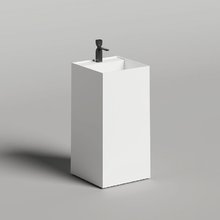 Раковина напольная Salini Armonia Square Top 01 130511T1GRF, 45 см, из искусственного камня S-Sense, белый глянцевый, покраска по RAL полностью