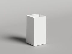 Раковина напольная Salini Armonia Square Top 01 130511TG, 45 см, из искусственного камня S-Sense, белый глянцевый