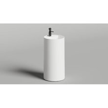 Раковина напольная Salini Armonia Round Top 01 130411T1G, 45 см, из искусственного камня S-Sense, белый глянцевый