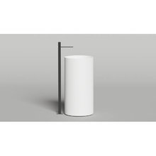 Раковина напольная Salini Armonia Round 01 130411GRF, 45 см, из искусственного камня S-Sense, белый глянцевый, покраска по RAL полностью