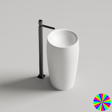 Раковина напольная Salini Alda 130321MRH 03, 47 х 47 х 90 см, из искусственного камня S-Stone, белый матовый, покраска по RAL снаружи