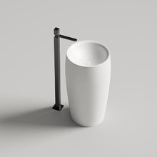 Раковина напольная Salini Alda 130311G 03, 47 х 47 х 90 см, из искусственного камня S-Sense, белый глянцевый