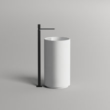 Раковина напольная Salini Armonia 130114G Top 01, 45 х 45 х 85 см, из искусственного камня S-Sense, белый глянцевый