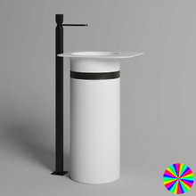 Раковина напольная Salini Ninfea 130221MRF 01, 54 х 44,7 х 85 см, из искусственного камня S-Stone, белый матовый, покраска по RAL полностью