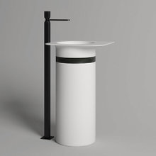 Раковина напольная Salini Ninfea 130221M 01, 54 х 44,7 х 85 см, из искусственного камня S-Stone, белый матовый