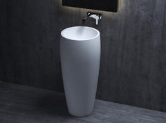 Раковина Salini Armonia 203 130113G, 47 x 47 х 90 см, из искусственного камня, белый глянцевый