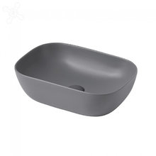 Раковина Abber Rechteck AC2200MG, накладная, 46 х 32.5 х 13.5 см, серая матовая