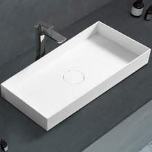 Раковина Abber Stein AS2622, 80 см, накладная, искусственный камень, цвет белый матовый