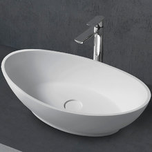 Раковина Abber Stein AS2610, 60 см, накладная, искусственный камень, цвет белый матовый