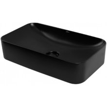 Раковина Abber Rechteck AC2204MB, 60,5 х 35 см, накладная, цвет черный матовый