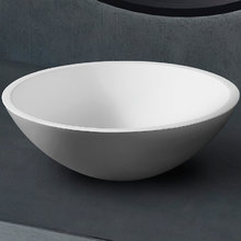 Раковина Abber Stein AS2608, 40 см, накладная, искусственный камень, цвет белый матовый