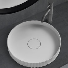 Раковина Abber Stein AS2604, 40 см, накладная, искусственный камень, цвет белый матовый