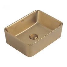 Раковина Abber Rechteck AC2213MMG 40 х 30 см, накладная, золото матовое