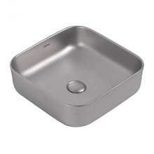 Раковина Abber Rechteck AC2211MS 38 х 38 см, накладная, серебро матовое