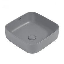 Раковина Abber Rechteck AC2211MG 38 х 38 см, накладная, серая матовая