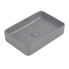 Раковина Abber Rechteck AC2207MG 51 х 35 см, накладная, серая матовая