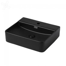 Раковина Abber Rechteck AC2203MB, накладная, 50 х 42 х 13 см, черная матовая