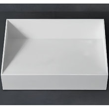 Раковина Abber Stein AS2623, 60 см, с донным клапаном, искусственный камень, цвет белый матовый