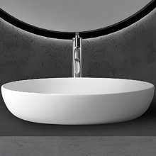 Раковина Abber Stein AS2619, 60 см, накладная, искусственный камень, цвет белый матовый