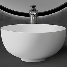 Раковина Abber Stein AS2617, 40 см, накладная, искусственный камень, цвет белый матовый