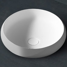 Раковина Abber Stein AS2613, 40 см, накладная, искусственный камень, цвет белый матовый