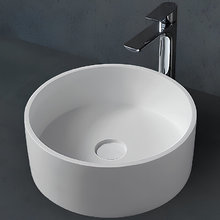 Раковина Abber Stein AS2612, 40 см, накладная, искусственный камень, цвет белый матовый