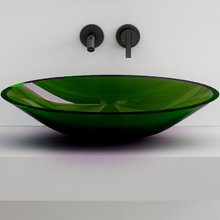 Раковина Abber Kristall AT2812Emerald, 55 х 15 см, накладная, цвет зеленый