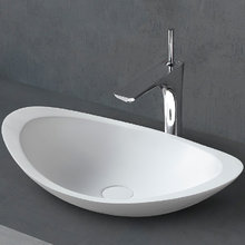 Раковина Abber Stein AS2606, 60 см, накладная, искусственный камень, цвет белый матовый