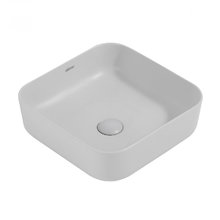 Раковина Abber Rechteck AC2211MLG 38 х 38 см, накладная, светло-серая матовая