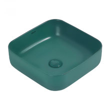 Раковина Abber Rechteck AC2211MBG 38 х 38 см, накладная, темно-зеленая матовая