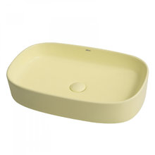 Раковина Abber Rechteck AC2209MY 61 х 37 см, накладная, желтая матовая