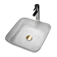 Раковина Abber Glas AK2311, 39 х 39 см, накладная, стеклянная, прозрачная