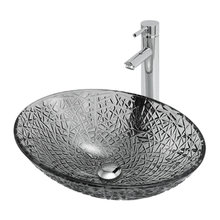 Раковина Abber Glas AK2303B, 50 х 35 см, накладная, стеклянная, прозрачная черная