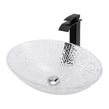 Раковина Abber Glas AK2303, 50 х 35 см, накладная, стеклянная, прозрачная