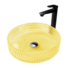 Раковина Abber Glas AK2301Y, 40 х 40 см, накладная, стеклянная, прозрачная желтая