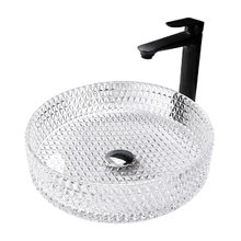 Раковина Abber Glas AK2301, 40 х 40 см, накладная, стеклянная, прозрачная