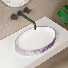 Раковина Abber Stein AS2603Violett, 50 х 32 см, накладная, фиолетовая