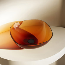 Раковина Abber Kristall AT2806Opal, 43 х 43 см, накладная, прозрачная, коричневая