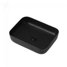 Раковина Abber Rechteck AC2202MB, накладная, 50 х 39 х 14 см, черная матовая