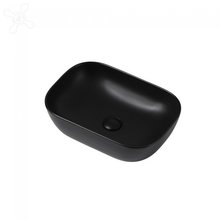 Раковина Abber Rechteck AC2200MB, накладная, 46 х 32.5 х 13.5 см, черная матовая