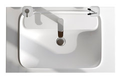 Раковина Am.Pm Func M8FWPC0800WM, 80 см, литьевой мрамор, цвет белый матовый