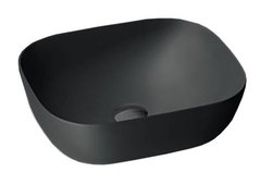 Раковина Aquanet Lake 245829-1-MB 50 см, накладная, черный