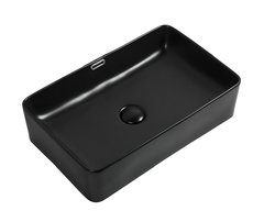 Раковина Aquanet Perfect 273676-3-MB 55 x 35 x 14 см, накладная, черный матовый