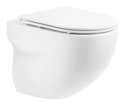 Подвесной унитаз BelBagno Onda BB066CHR/BB870SC, сиденье микролифт, безободковый, белый