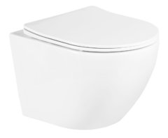 Подвесной унитаз BelBagno Uno BB3105CHR-SC, безободковый, сиденье микролифт, белый BB3105CHR/SC