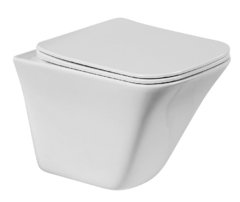 Подвесной унитаз BelBagno Marmi BB052CHR/BB052SC, сиденье микролифт, безободковый, белый